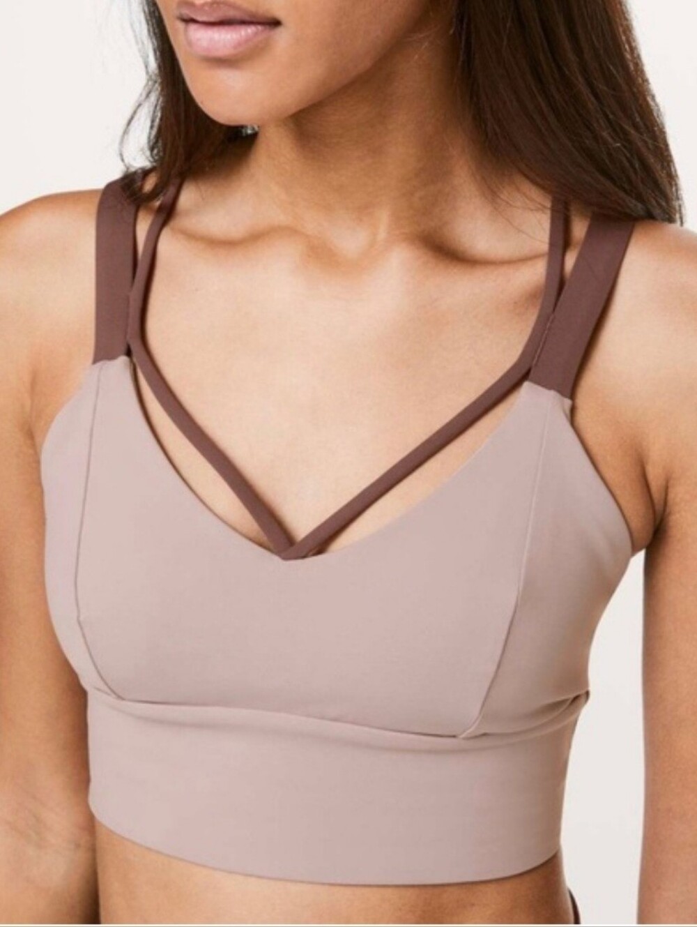 Lululemon Pushing Limits Bra Size 4 Blush Pink